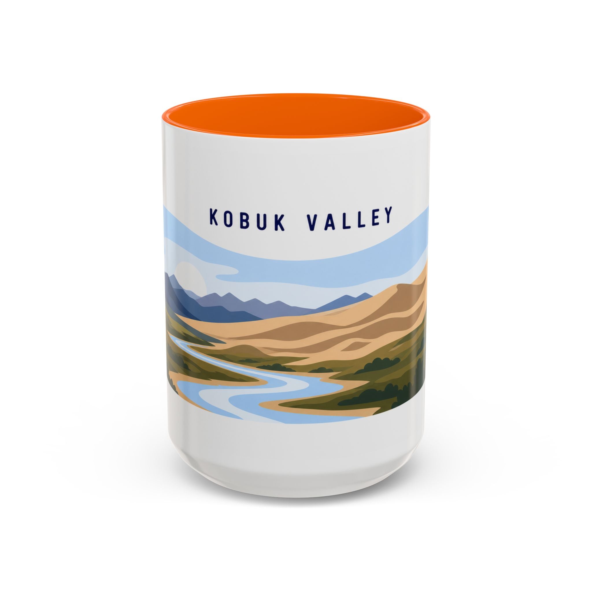 Kobuk Valley National Park Coffee Mug | Solid Color Block Park Souvenir | 11oz 15oz Accent Mug