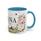 Indiana State Mug | Moving Away, Long Distance Friendship Gift | Botanical Map Accent Cup