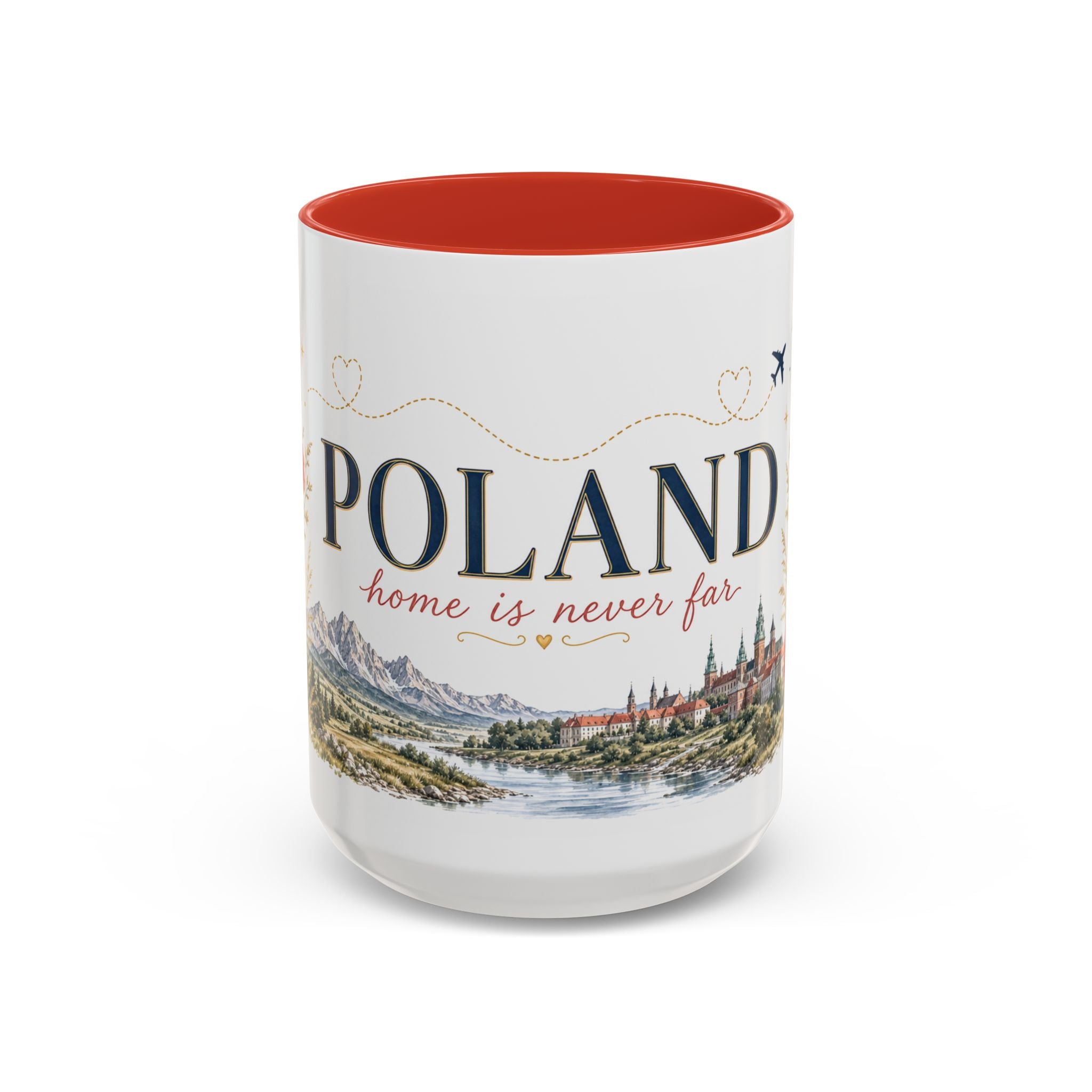 Poland Home Country Mug | Moving Away Gift | Long Distance Friendship | 11 oz 15 oz Accent Mug