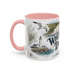 White Cliffs of Dover Mug, England Travel Souvenir, Bucket List Gift, Accent Ceramic Coffee Mug 11oz 15oz