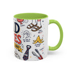 Dad Jokes Sorry Not Sorry Coffee Mug | Father's Day Gift for Dad | Accent Color Ceramic 11oz 15oz