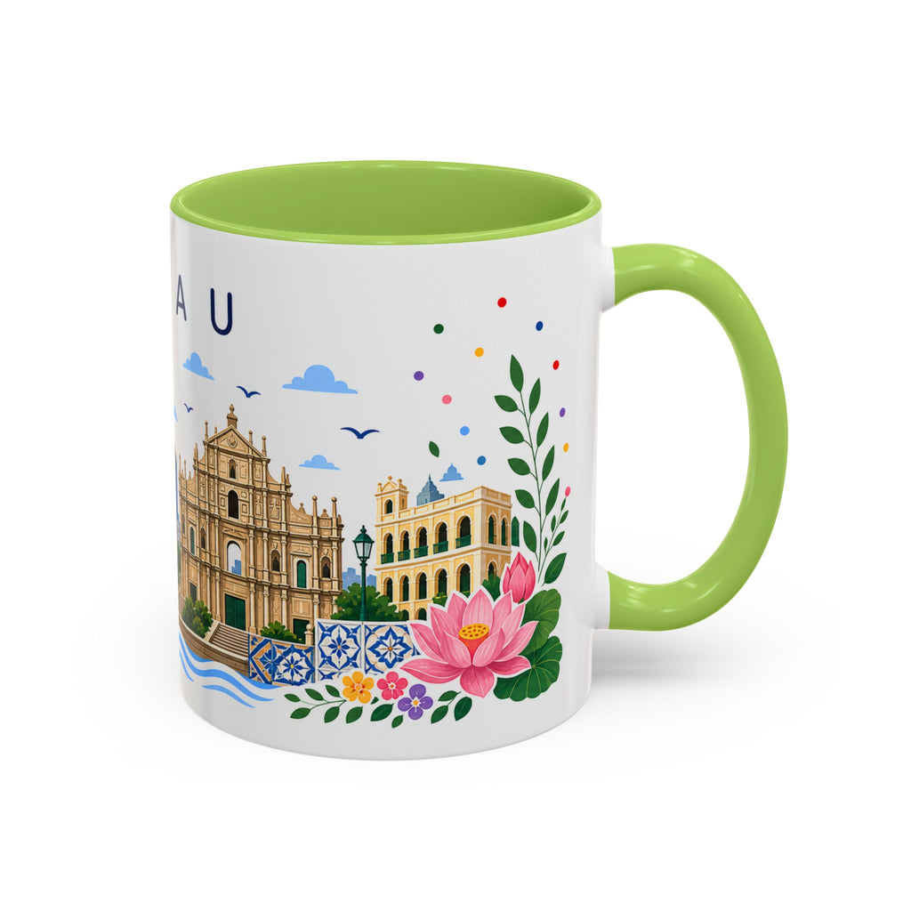 Macau Coffee Mug | Travel Souvenir Accent Mug | Place Gift Ceramic Cup 11oz 15oz