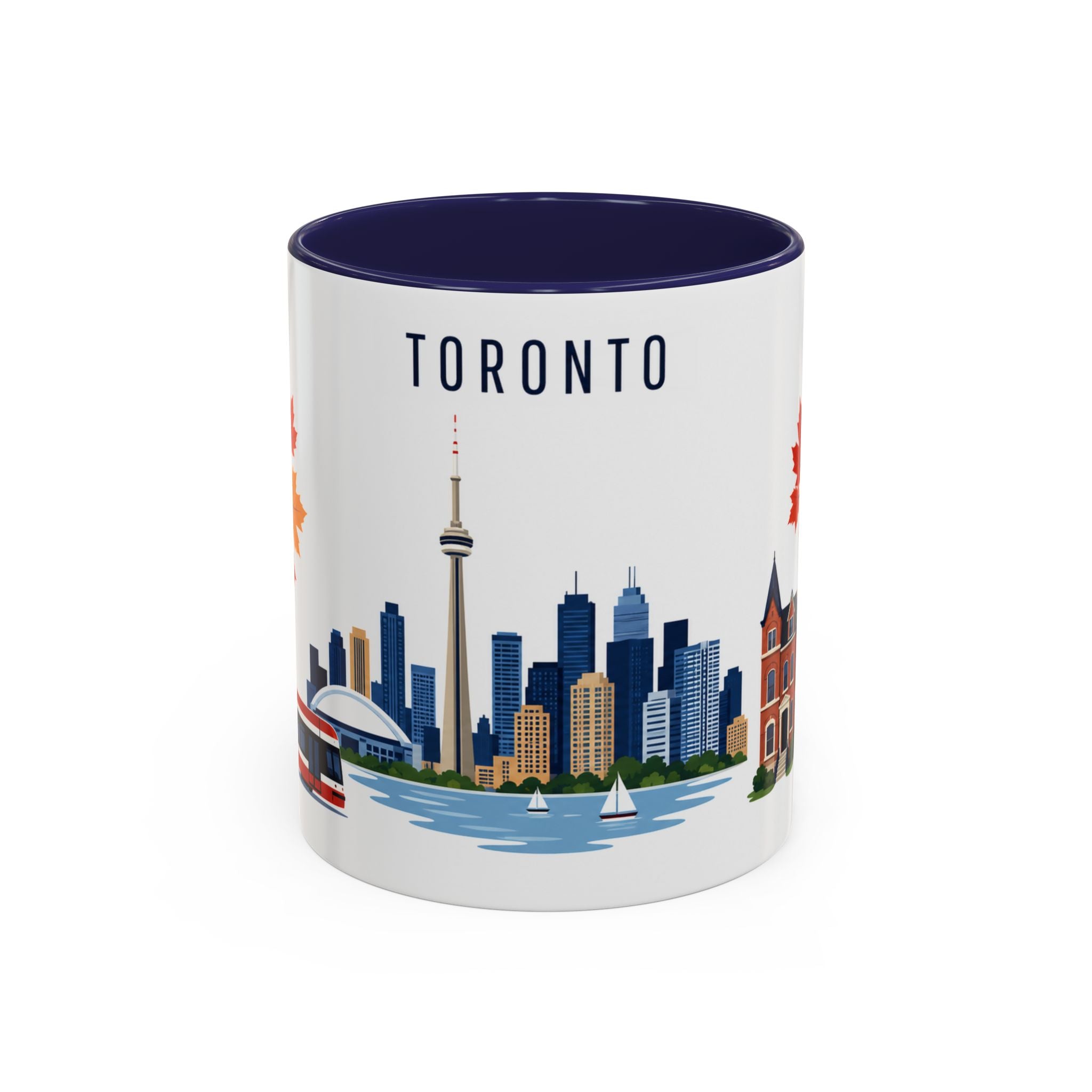 Toronto Coffee Mug | Canada Travel Souvenir | Porcelain Decal City Gift | 11oz 15oz Accent Mug