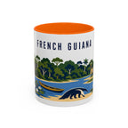 French Guiana Coffee Mug | Travel Souvenir Accent Mug | Country Gift Ceramic Cup 11oz 15oz