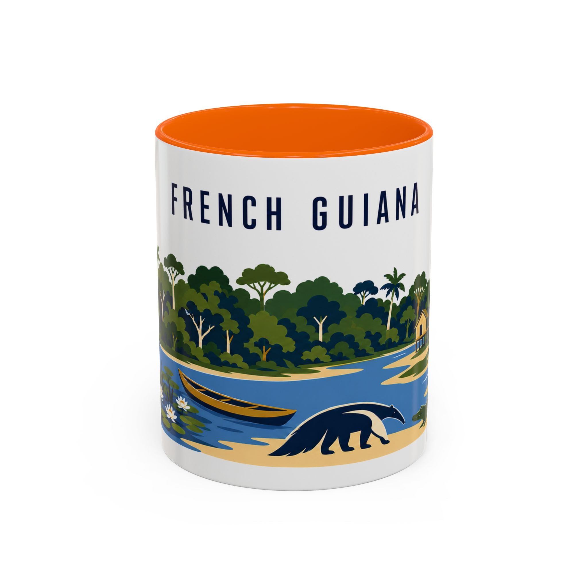 French Guiana Coffee Mug | Travel Souvenir Accent Mug | Country Gift Ceramic Cup 11oz 15oz