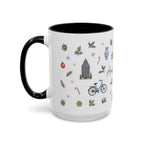 Amsterdam Christmas Watercolor Mug | Festive City Souvenir Coffee Cup