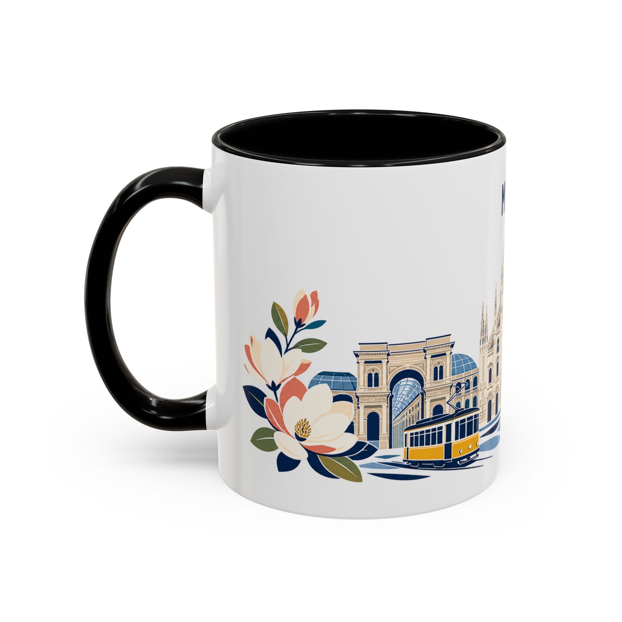 Milan Coffee Mug | Italy Travel Souvenir | Porcelain Decal City Gift | 11oz 15oz Accent Mug