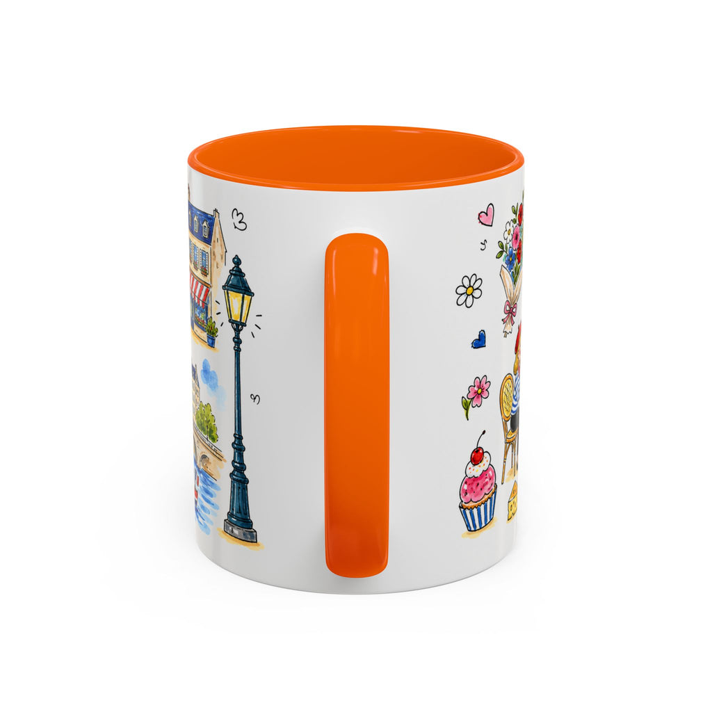 Paris Travel Mug | European City Souvenir Accent Coffee Mug | 11oz 15oz Ceramic Cup