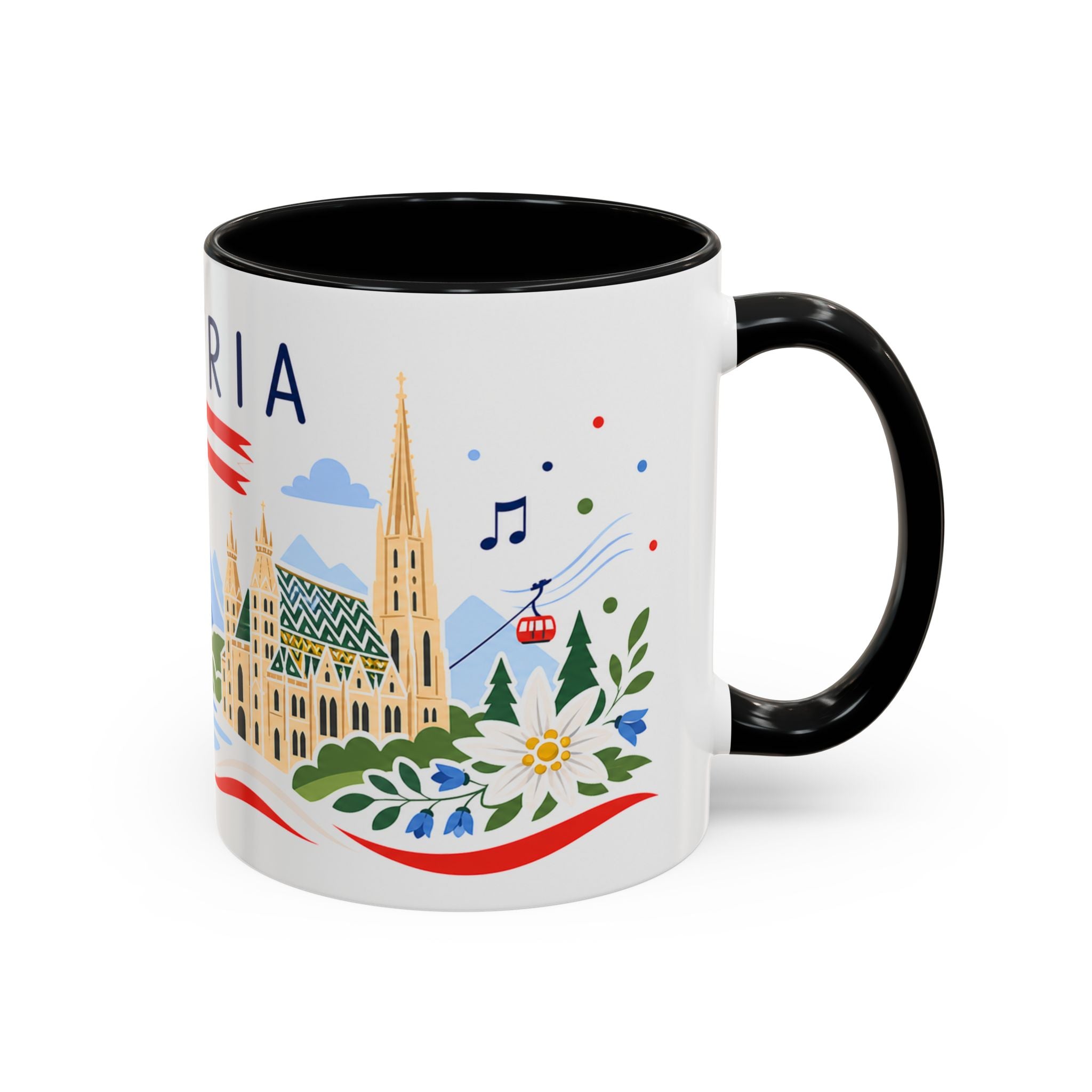 Austria Coffee Mug | Travel Souvenir Accent Mug | Country Gift Ceramic Cup 11oz 15oz