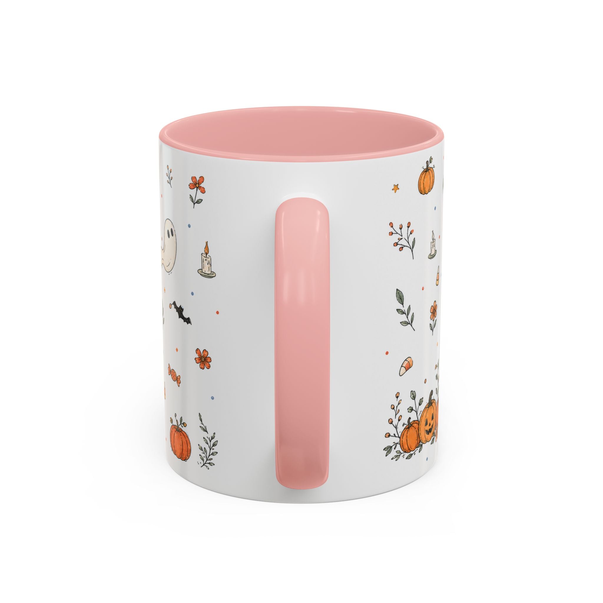 Halloween Party Mug | Ghost Black Cat Candy Watercolor Gift | Accent Cup 11oz 15oz