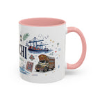 Karachi Coffee Mug | Pakistan Souvenir Travel Gift | Accent Color Ceramic 11oz 15oz