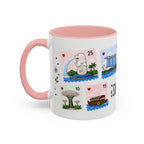 Singapore Coffee Mug | Postage Stamp Collage Mug | Travel Souvenir Accent Cup 11oz 15oz