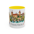 Nuremberg Illustrated Travel Mug | City Souvenir Accent Coffee Mug | 11oz 15oz Ceramic Cup