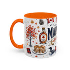 Maple Leaf Forever Coffee Mug | Canadian Pride Gift | Accent Color Ceramic 11oz 15oz