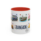 Bangkok Coffee Mug | Postage Stamp Collage Mug | Travel Souvenir Accent Cup 11oz 15oz