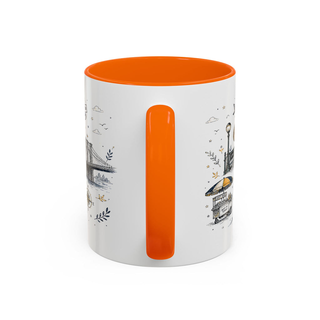 New York City Coffee Mug | New York Souvenir Travel Gift | Accent Color Ceramic 11oz 15oz