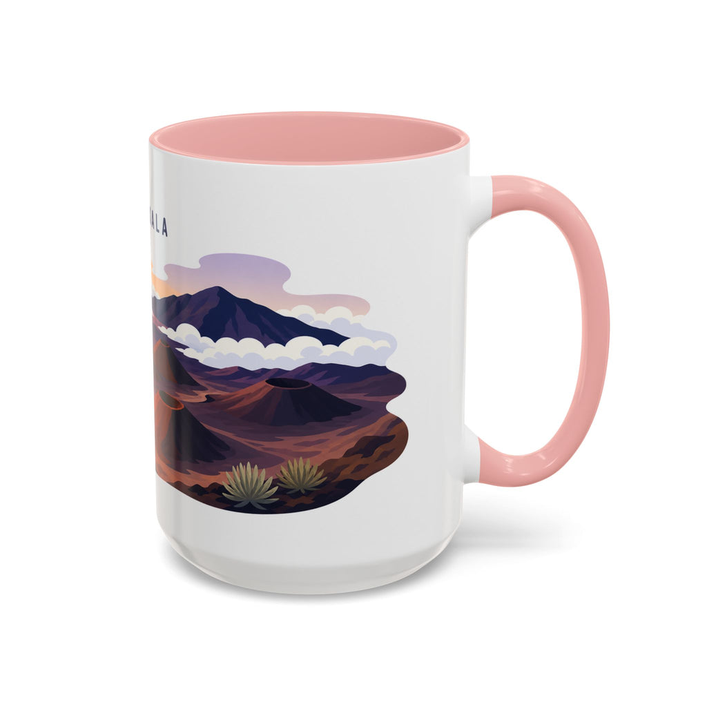Haleakala National Park Coffee Mug | Solid Color Block Park Souvenir | 11oz 15oz Accent Mug