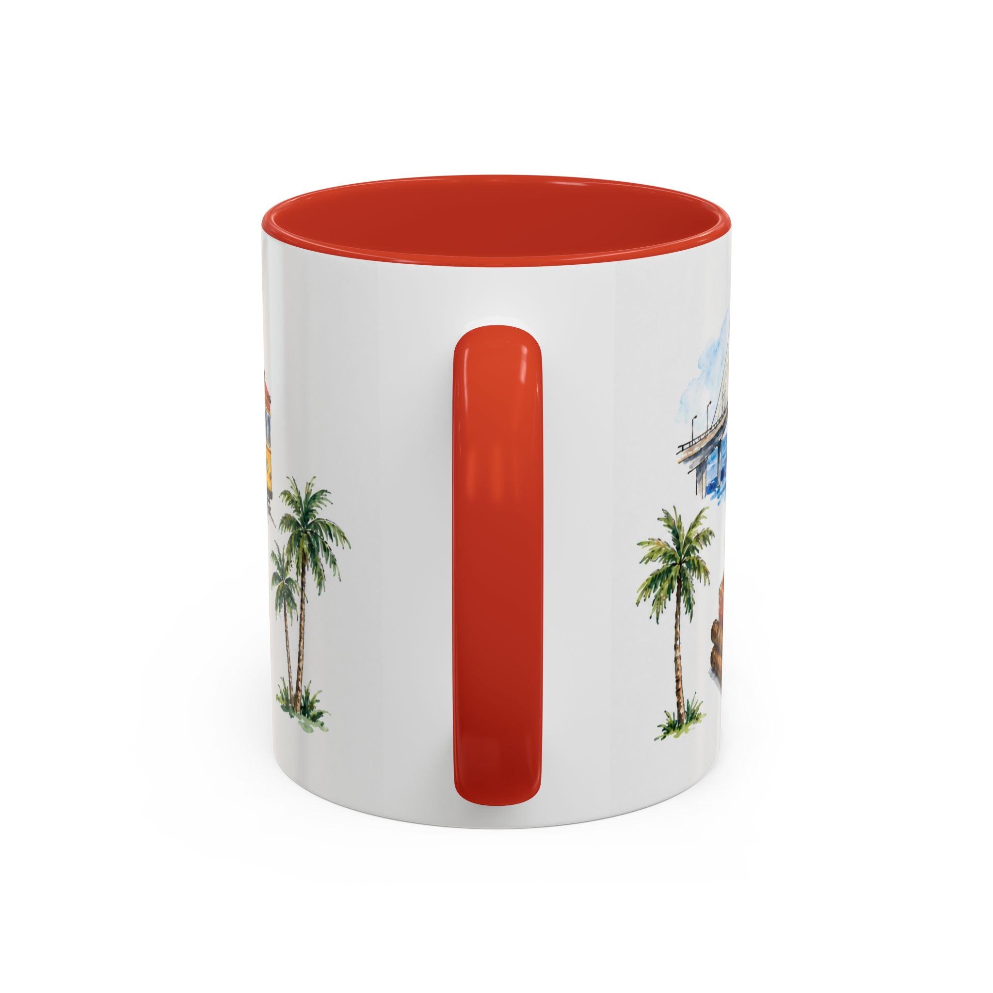 Tampa Illustrated Travel Mug | City Souvenir Accent Coffee Mug | 11oz 15oz Ceramic Cup