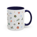 Seattle Christmas Mug | Watercolor Travel Souvenir | Holiday Gift | Accent Ceramic Coffee Cup 11oz 15oz