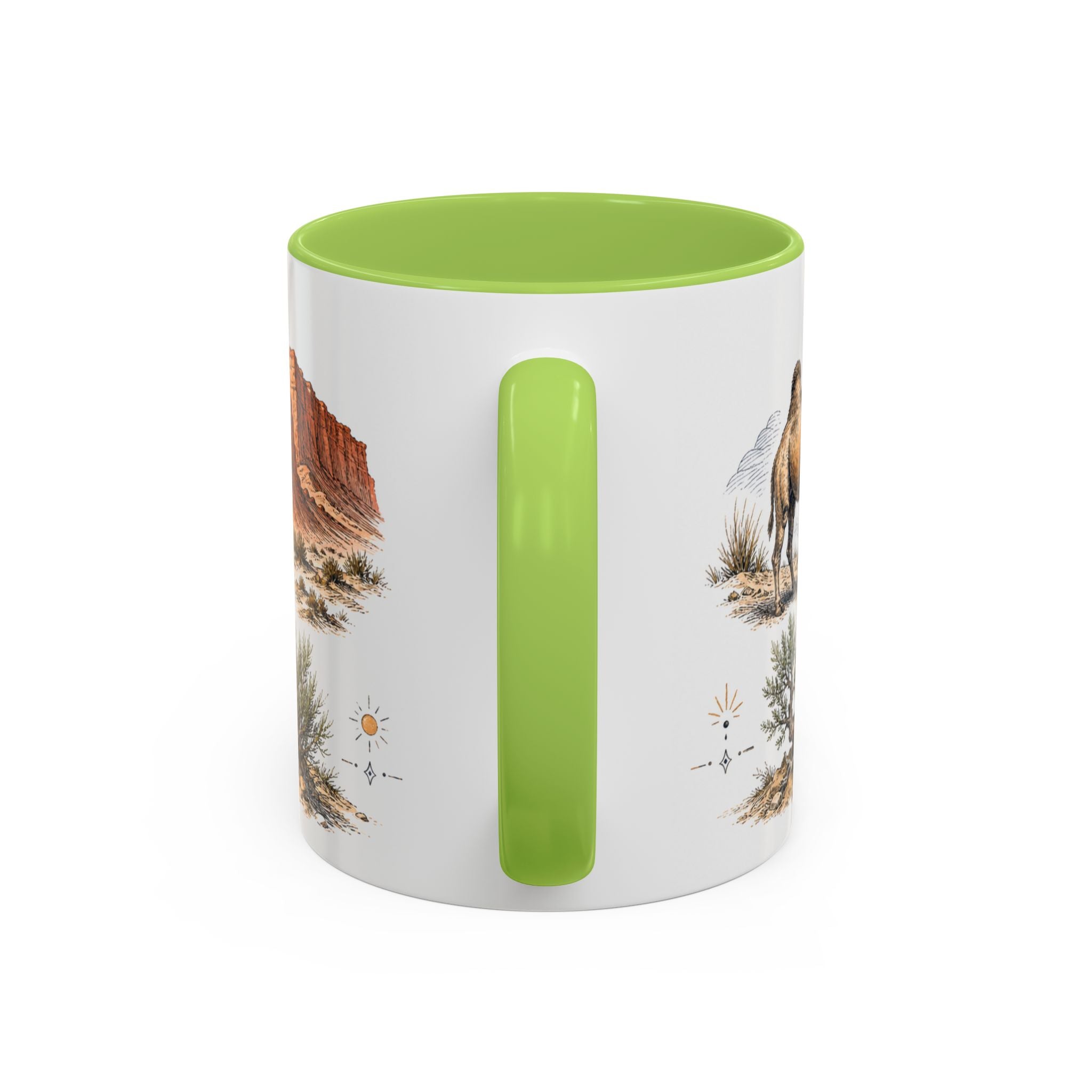 Gobi Desert Mug, Mongolia Travel Souvenir, Bucket List Gift, Accent Ceramic Coffee Mug 11oz 15oz