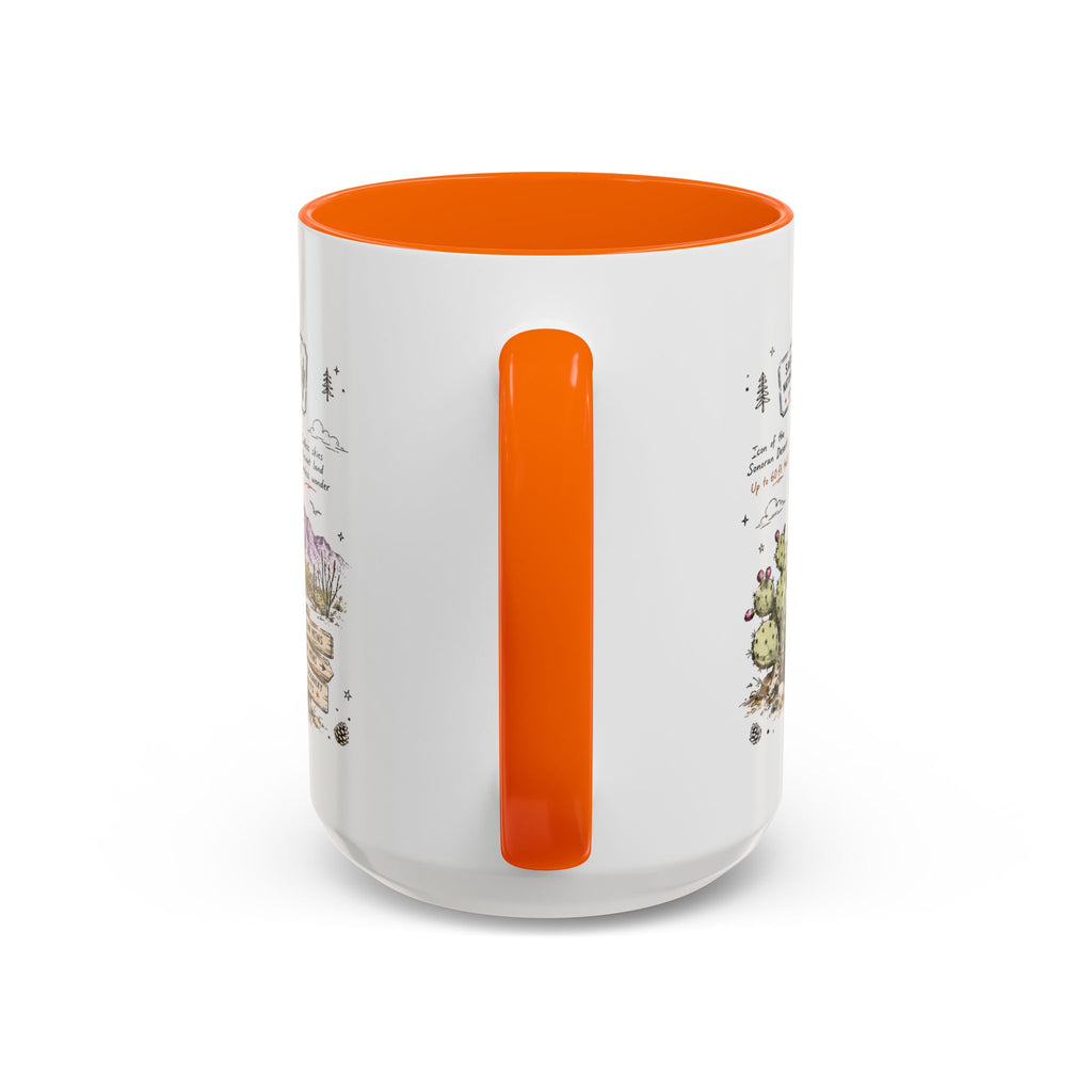 Saguaro National Park Coffee Mug | Arizona Desert Cactus Sunset Gift | Accent Color Ceramic 11oz 15oz