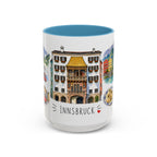 Innsbruck Illustrated Travel Mug | City Souvenir Accent Coffee Mug | 11oz 15oz Ceramic Cup