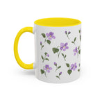New Jersey Violet Mug, State Flower Floral Coffee Cup, 11oz Botanical Gift