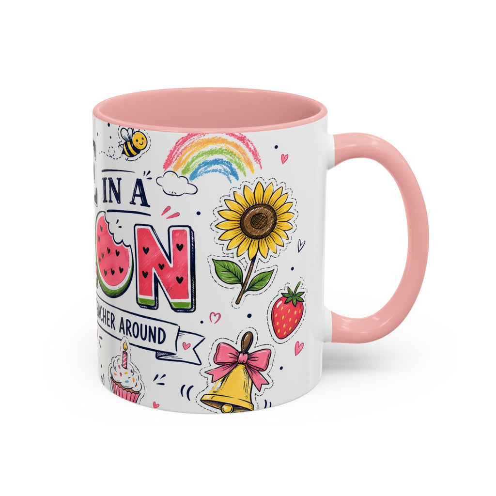One in a Melon Coffee Mug | Sweetest Teacher Appreciation Gift | Accent Color Ceramic 11oz 15oz