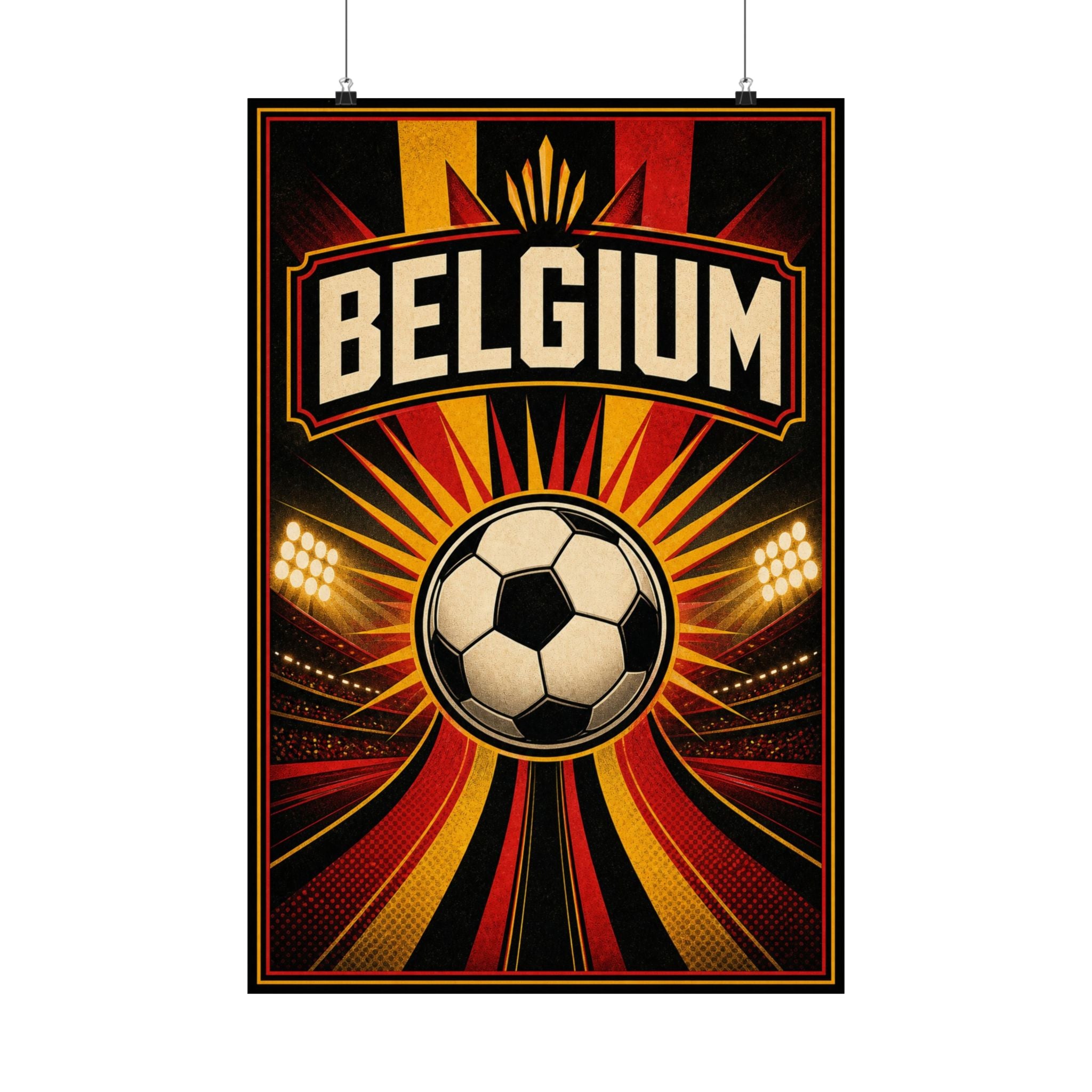 Belgium Soccer Fan Art Poster | Matte Vertical Poster | 2026 soccer season Wall Decor