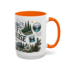 Banff Lake Louise Coffee Mug | Travel Destination Souvenir Gift | Accent Color Ceramic 11oz 15oz