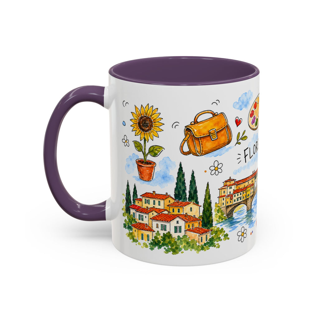 Florence Travel Mug | European City Souvenir Accent Coffee Mug | 11oz 15oz Ceramic Cup