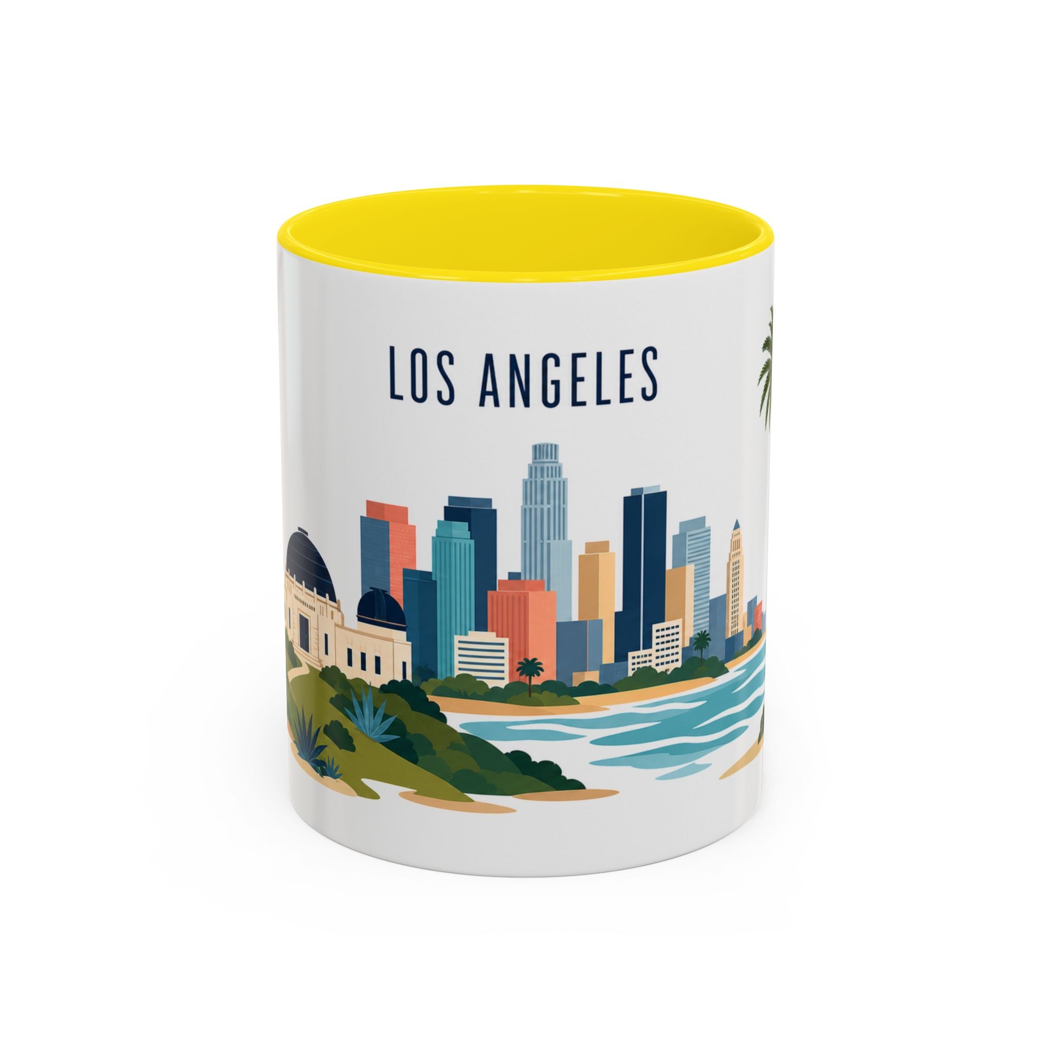 Los Angeles Coffee Mug | United States Travel Souvenir | Porcelain Decal City Gift | 11oz 15oz Accent Mug