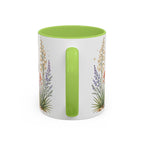 New Mexico State Map Mug | Desert Scenery, Yucca Flower Accent Coffee Cup