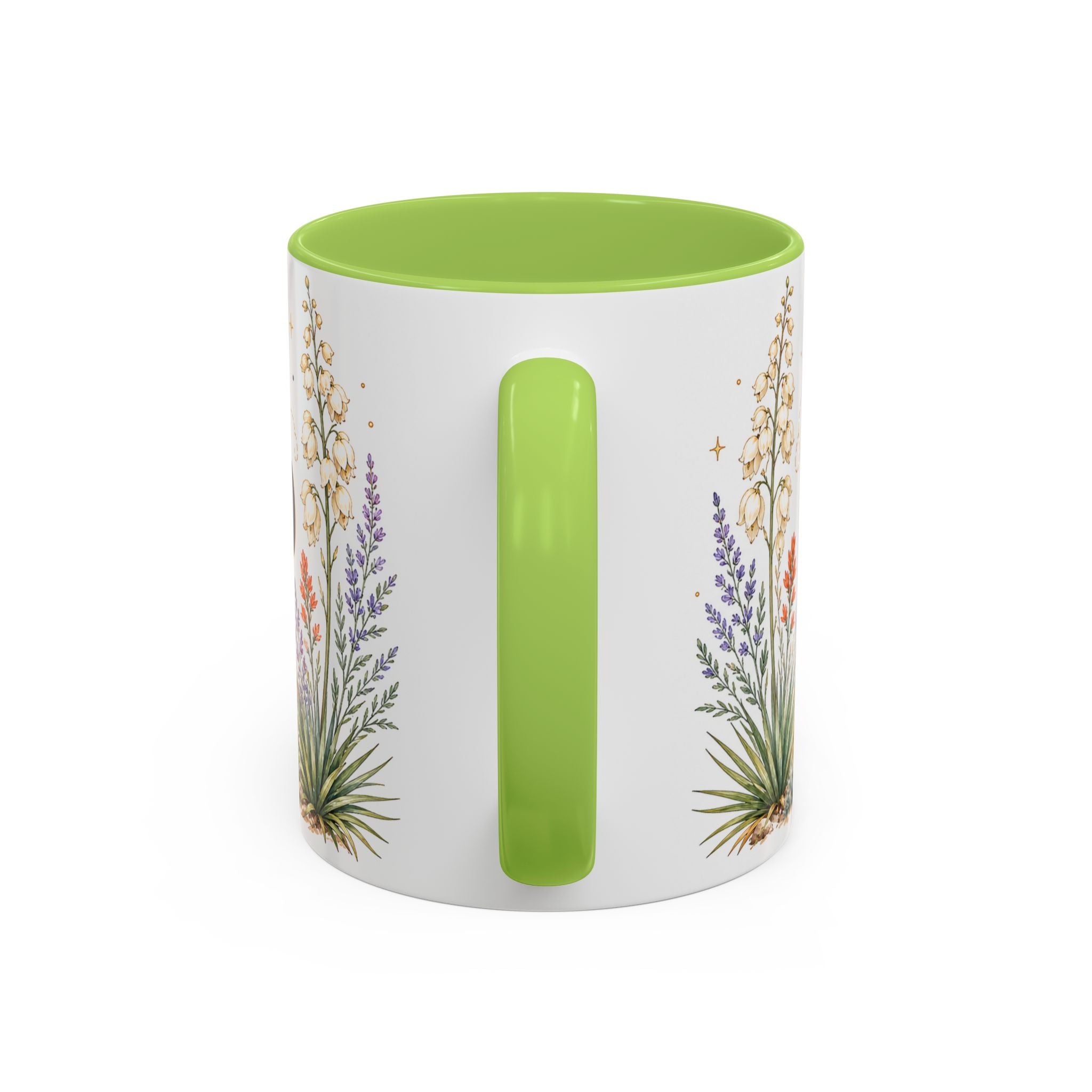 New Mexico State Map Mug | Desert Scenery, Yucca Flower Accent Coffee Cup