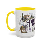 Provence Coffee Mug | Travel Destination Souvenir Gift | Accent Color Ceramic 11oz 15oz