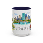 Tulsa Illustrated Travel Mug | City Souvenir Accent Coffee Mug | 11oz 15oz Ceramic Cup