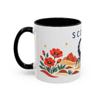Scorpio Zodiac Coffee Mug | Scorpion and Desert Design | Astrology Birthday Gift | 11 oz 15 oz Ceramic Accent Mug