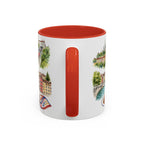 Lyon Illustrated Travel Mug | City Souvenir Accent Coffee Mug | 11oz 15oz Ceramic Cup