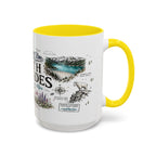North Cascades National Park Coffee Mug | Washington Alpine Glacier Hiking Gift | Accent Color Ceramic 11oz 15oz
