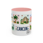 Cancun Coffee Mug | Postage Stamp Collage Mug | Travel Souvenir Accent Cup 11oz 15oz