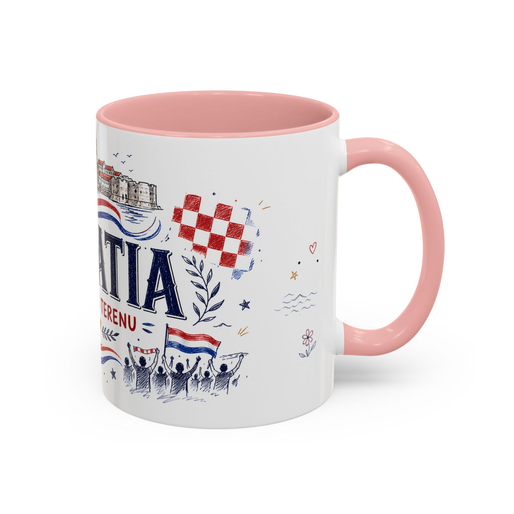 Croatia Soccer Coffee Mug | World Cup Fan Gift | Accent Color Ceramic 11oz 15oz Match Day Cup