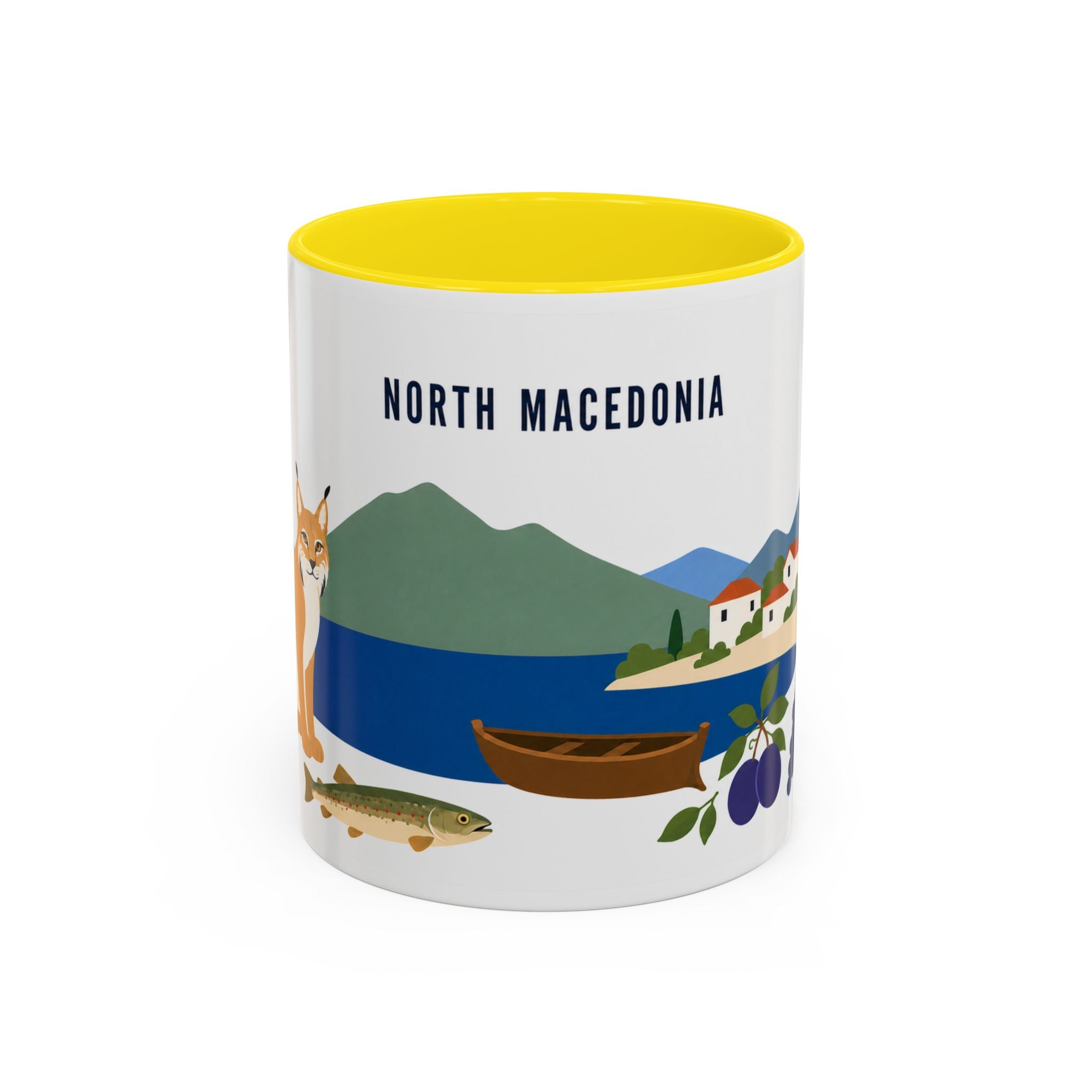 North Macedonia Coffee Mug | Travel Souvenir Accent Mug | Country Gift Ceramic Cup 11oz 15oz