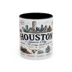 Houston Coffee Mug | Texas Souvenir City Gift | Accent Color Ceramic 11oz 15oz