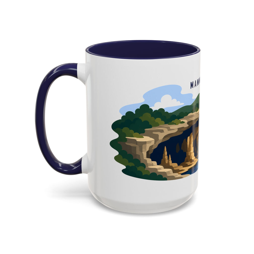 Mammoth Cave National Park Coffee Mug | Solid Color Block Park Souvenir | 11oz 15oz Accent Mug