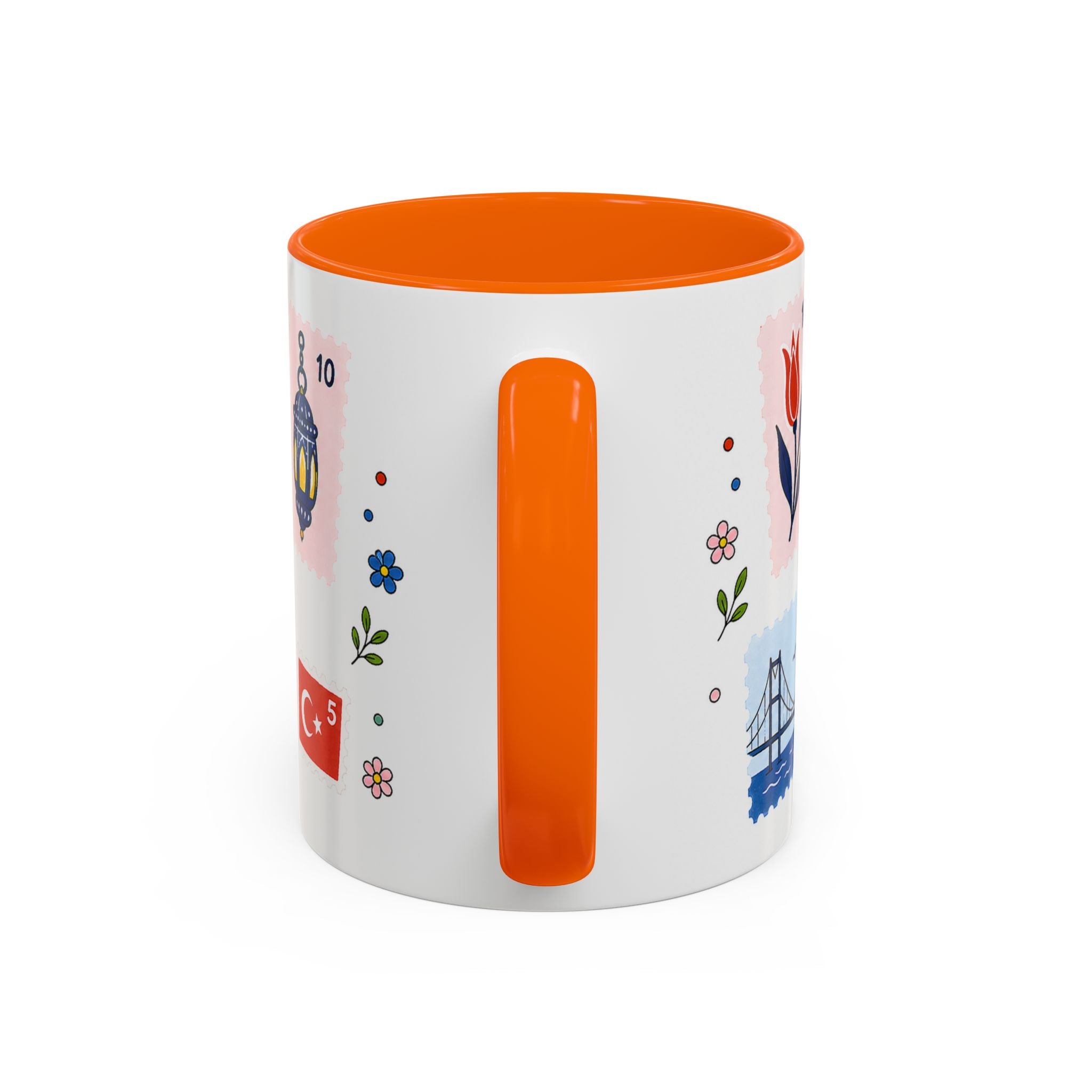 Istanbul Coffee Mug | Postage Stamp Collage Mug | Travel Souvenir Accent Cup 11oz 15oz