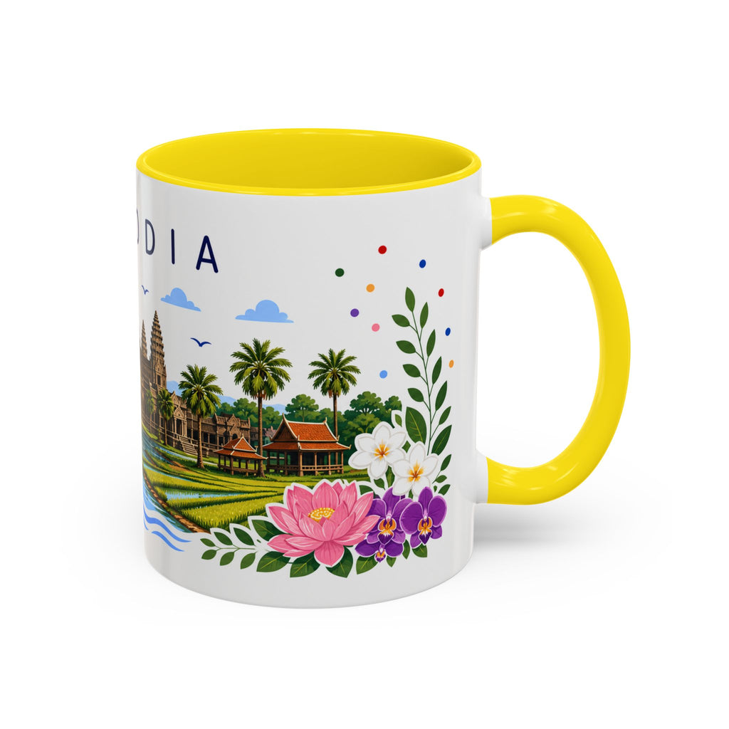 Cambodia Coffee Mug | Travel Souvenir Accent Mug | Place Gift Ceramic Cup 11oz 15oz