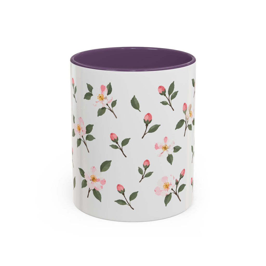 Arkansas Apple Blossom Mug, State Flower Floral Coffee Cup, 11oz Botanical Gift