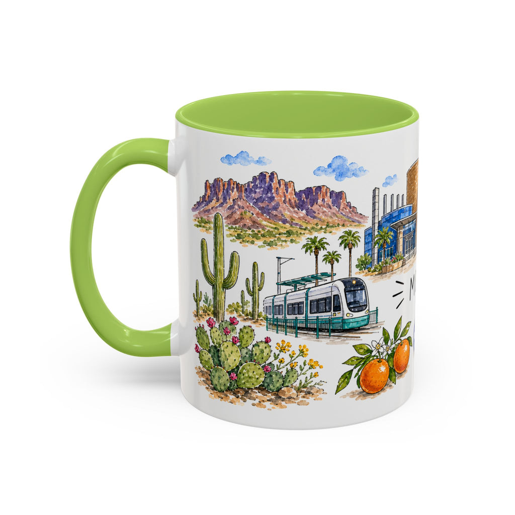 Mesa Illustrated Travel Mug | City Souvenir Accent Coffee Mug | 11oz 15oz Ceramic Cup