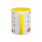Halloween Party Mug | Ghost Black Cat Candy Watercolor Gift | Accent Cup 11oz 15oz