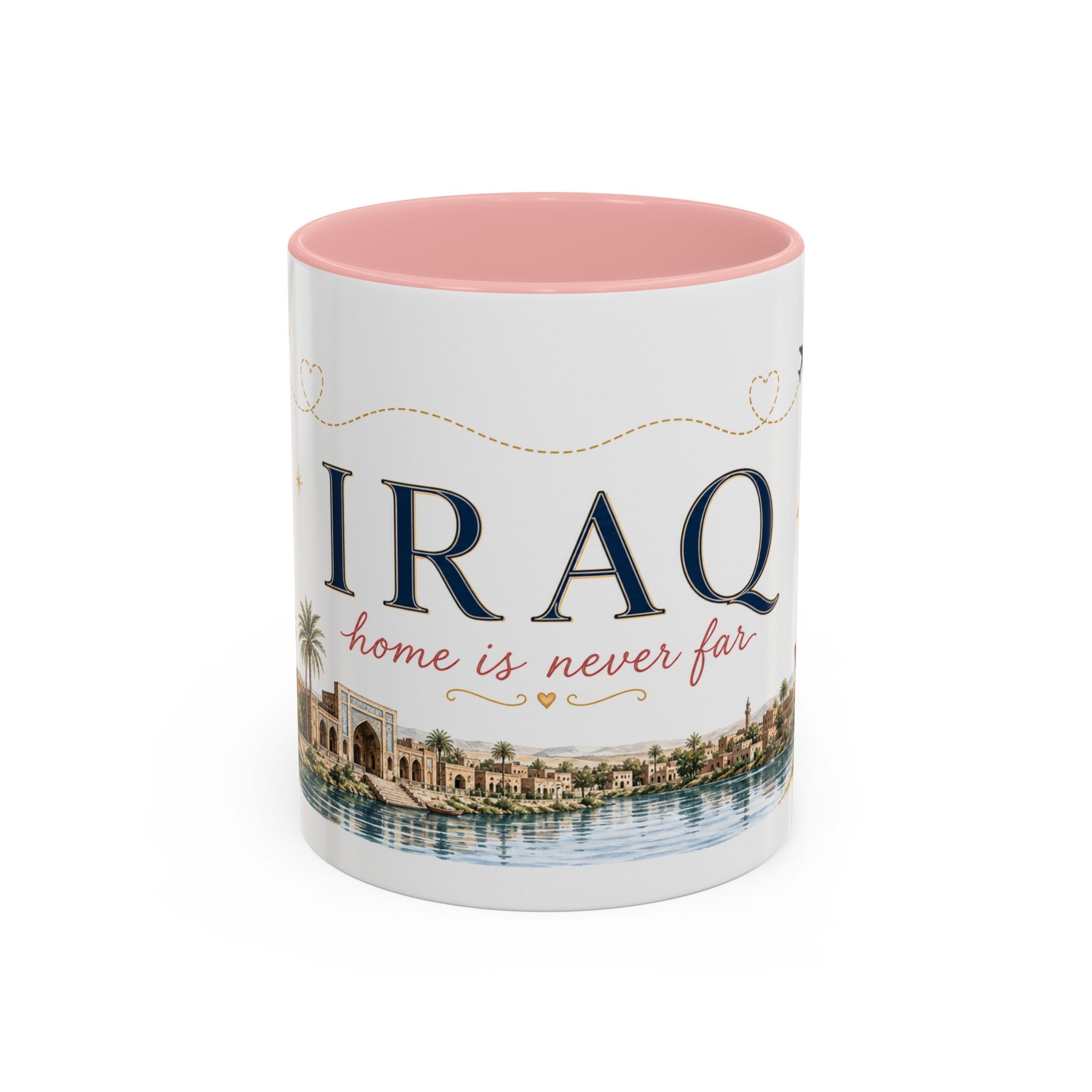 Iraq Home Country Mug | Moving Away Gift | Long Distance Friendship | 11 oz 15 oz Accent Mug